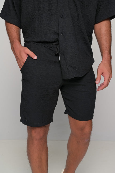 Set Oversized Linen Mallorca-Black