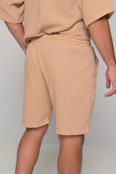 Set Oversized Linen Mallorca-Brown