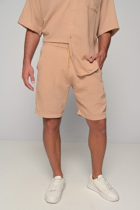 Set Oversized Linen Mallorca-Brown