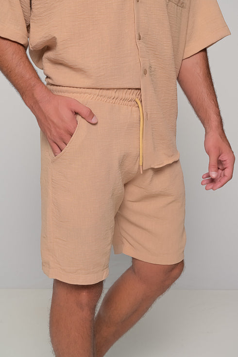 Set Oversized Linen Mallorca-Brown