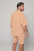 Set Oversized Linen Mallorca-Brown