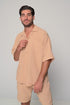 Set Oversized Linen Mallorca-Brown