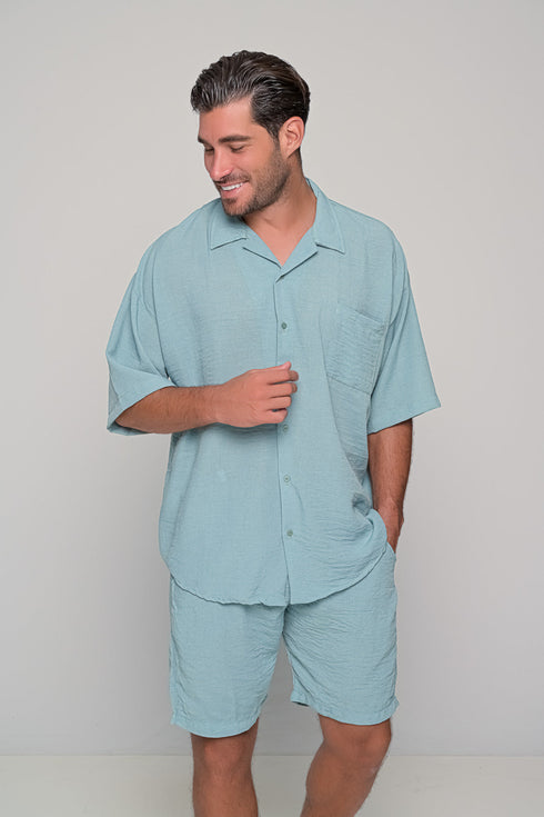 Set Oversized Linen Mallorca - Mint