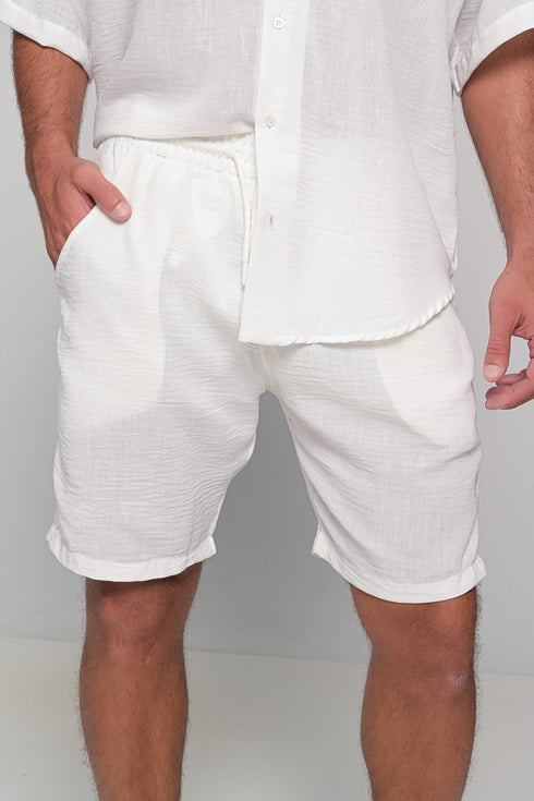 Set Oversized Linen Mallorca - White